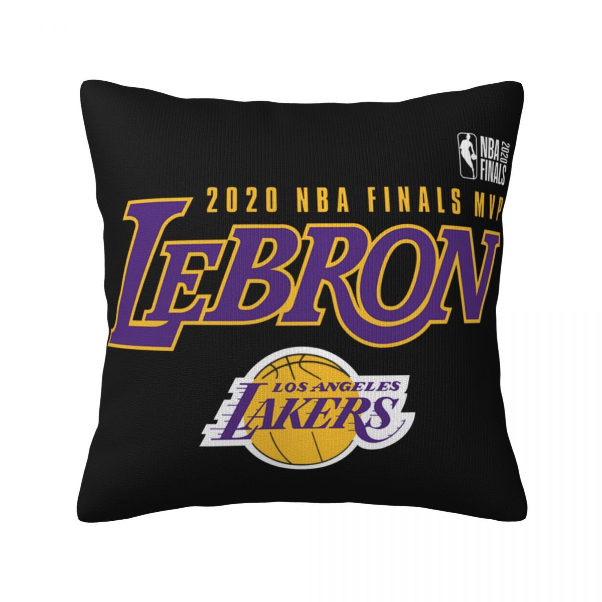 Los Angeles Lakers LeBron James 2020 NBA Finals Champions MVP In the Paint Throw Pillows 18 x 18 inch
