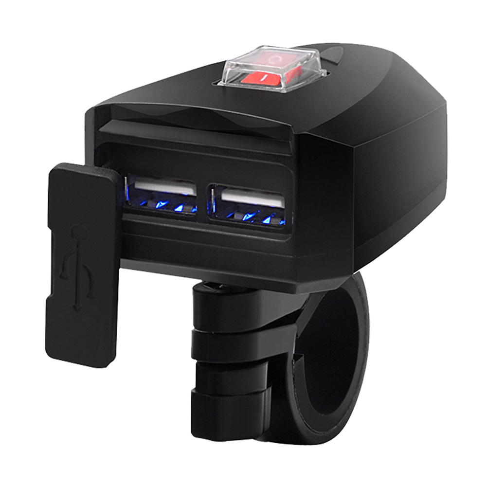 

CS-758B1 Universal Motorcycle Handlebar Dual USB Charger with On Off Switch, 501 Original