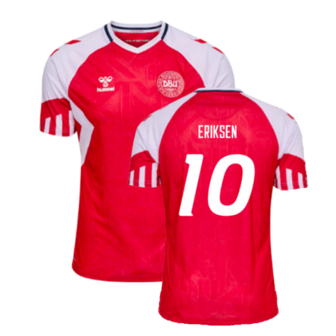 Denmark Christian Eriksen 10 Home Shirt Kit 2023-2024