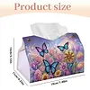 Dreamy Butterfly DIY PULeather Diamond Painting Tissue Box for Adults Beginners Gem Art Painting Napkin Holder for Living Room Bedroom Bathroom Table Decor
