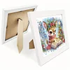 5D DIY Partial Special Shaped Drill Diamond Painting Elk With Frame Kit Home Art19.2x19.2cm