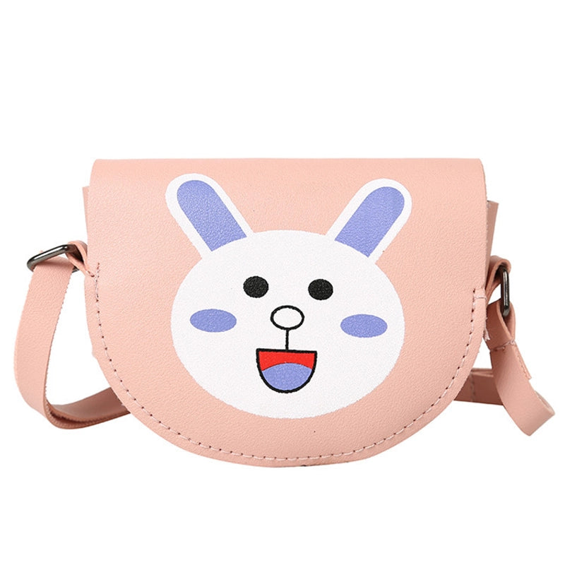 Kid’S Pu Leather Animal Cartoon Character Fruit Cute Semicircle Zipper Crossbody Bag