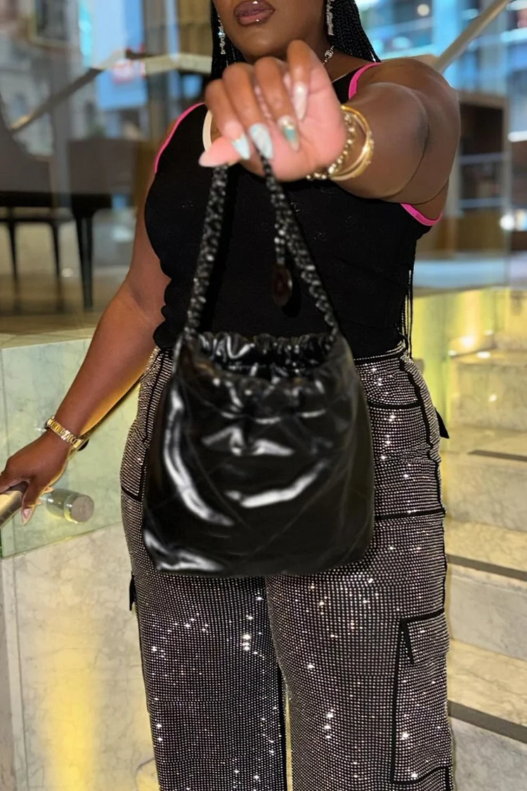 black sequin pants plus size