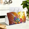 Flower Gift Teddy Bear DIY Diamond Painting PU Tissue Holder Box