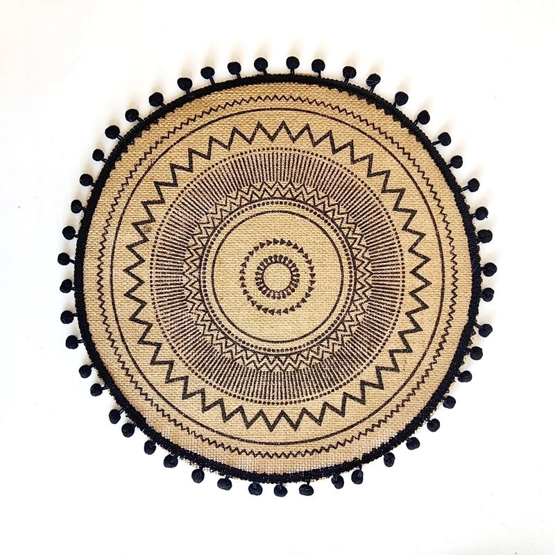 Retro Flower Jute Placemat