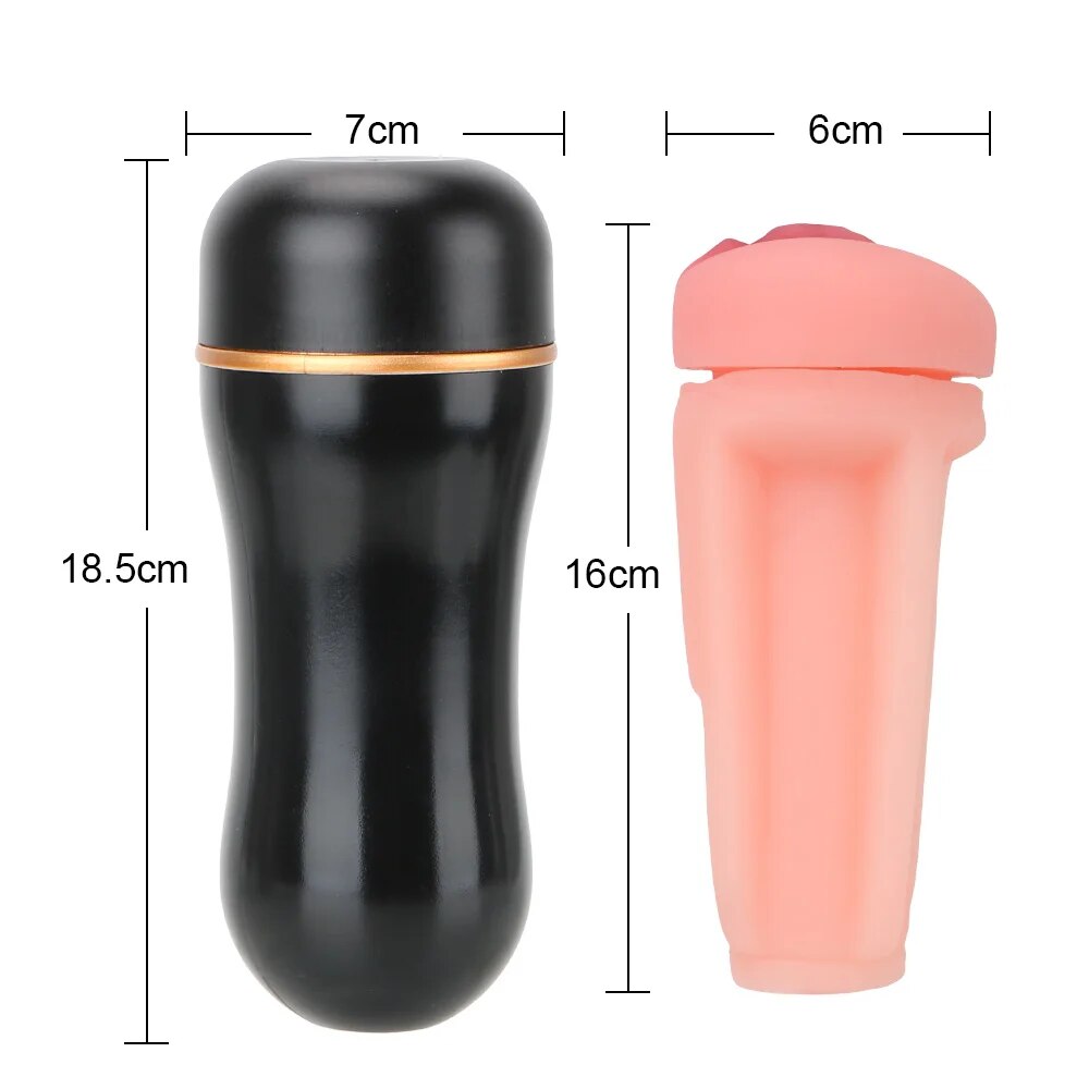 Realistic Male Masturbation Cup for Men, Silicone Pocket Pussy Vagina Sex Toy