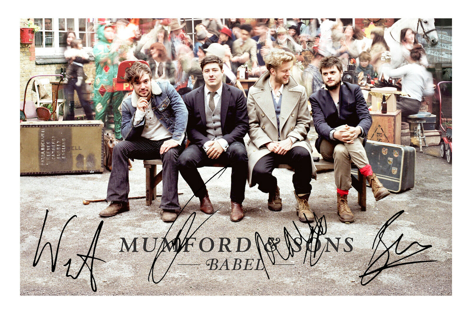 Mumford & Sons Signed A4 Photo Poster painting Print Autograph Music And Babel