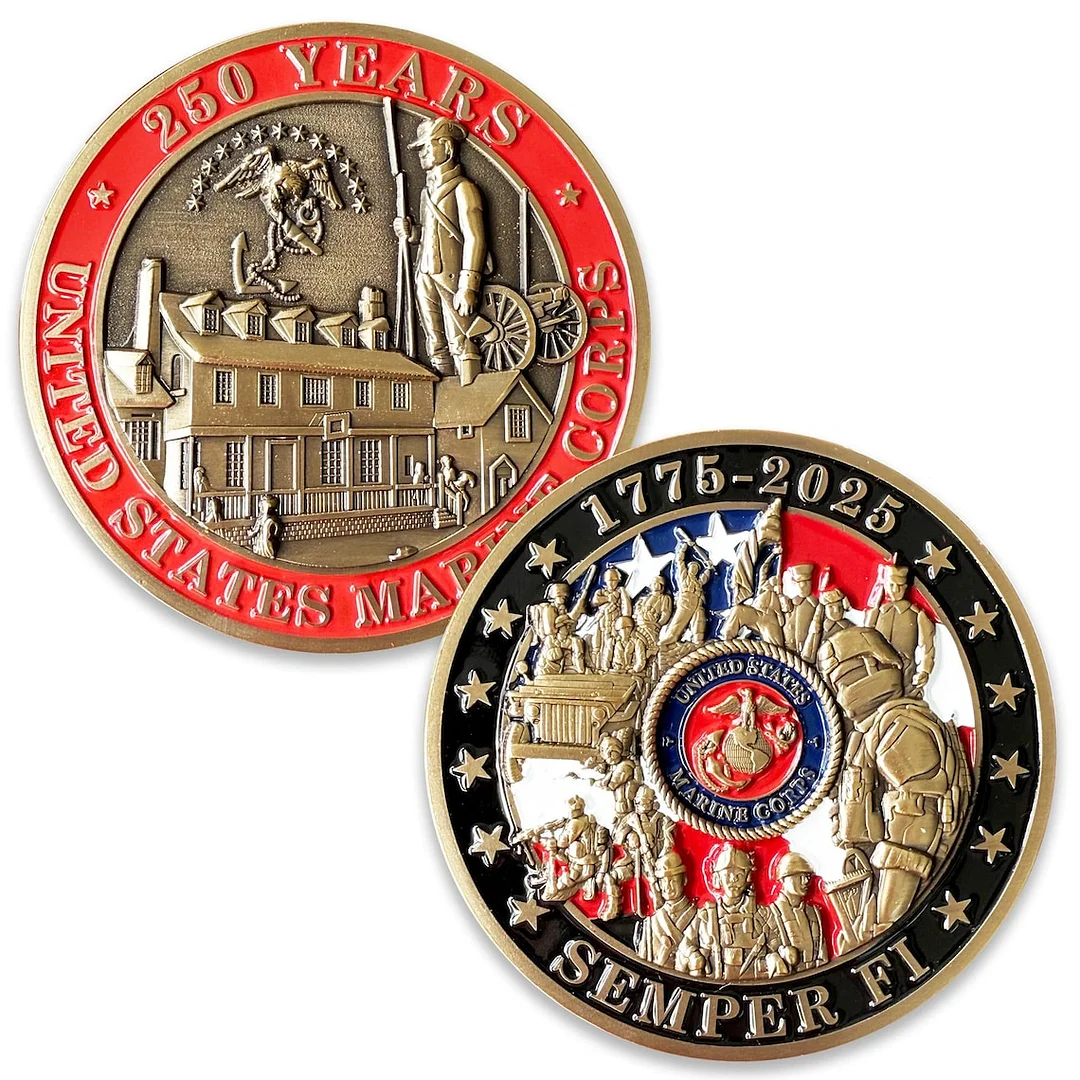 U.S. Marine Corps 250th Anniversary Challenge Coin