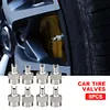 8Pcs Slotted Head Valve Stem Caps Leak-proof Car Tire Tool Cap Auto Repair Parts