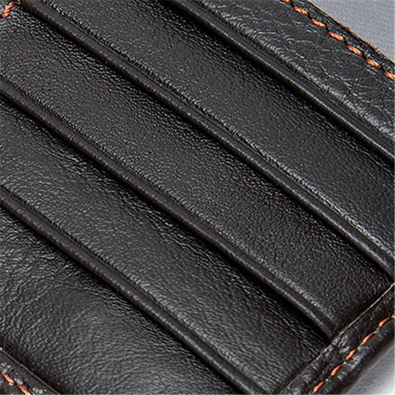 Men's Vintage Style Business Large Capacity Leather Buckle Retro Wallet