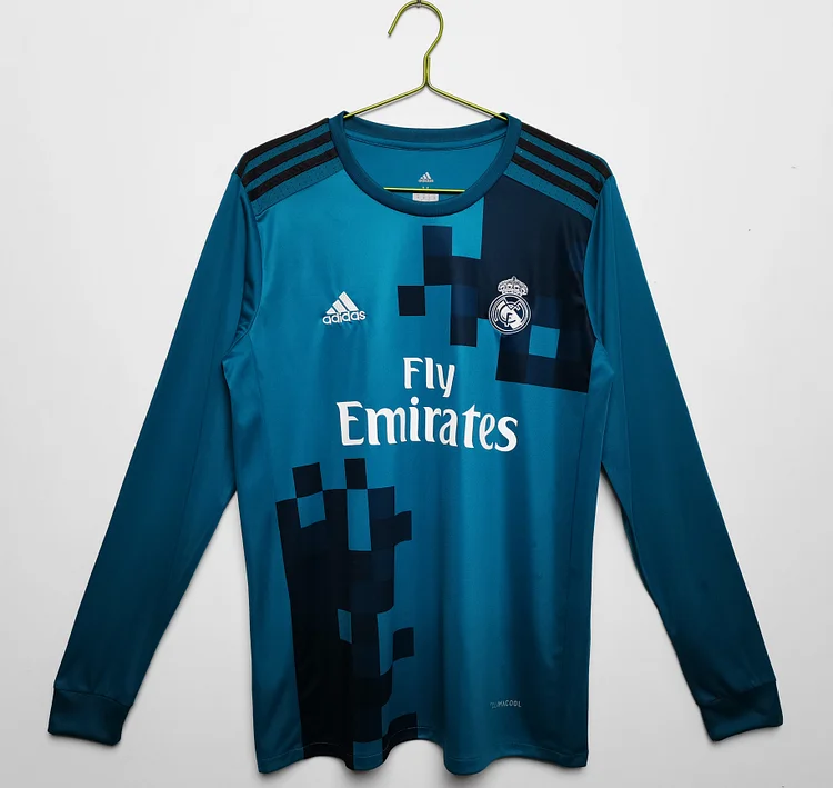 2017/18 Real Madrid Second Away Long Sleeve Jersey