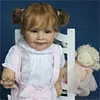 [New]20" Blue Eyes Cloth Body Reborn Toddler Baby Girl Doll Tomat with Short Curly Brown Hair - RBBI-Myrebornbabydoll&reg; Myrebornbabydoll&reg;