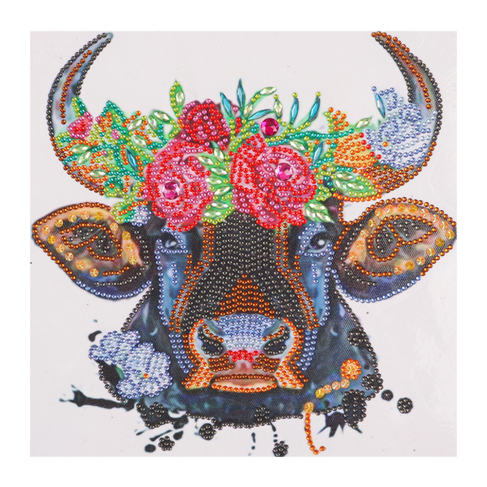 

30*30CM - Special Shaped Diamond Painting - Bull, 501 Original