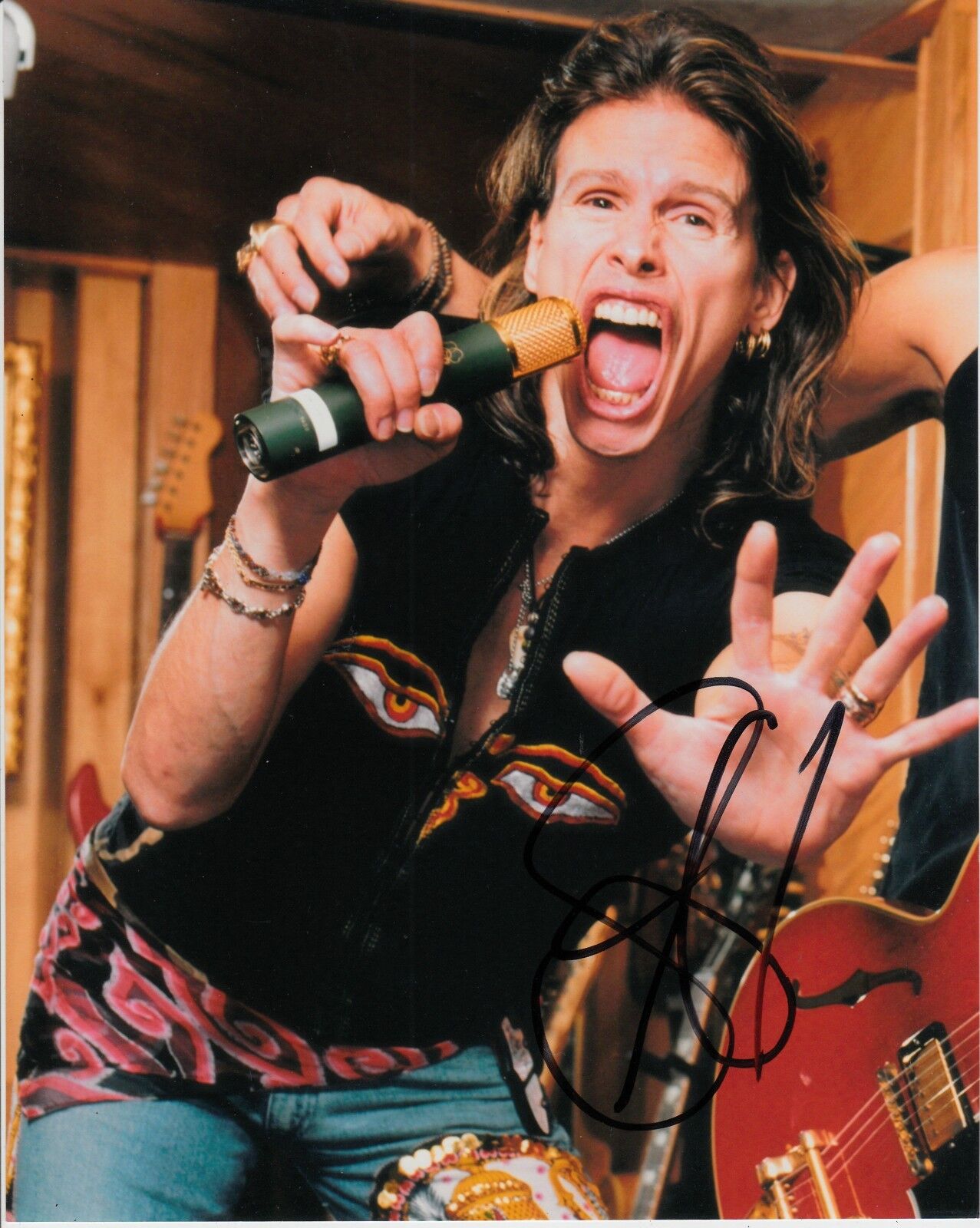 STEVEN TYLER SIGNED AEROSMITH Photo Poster painting UACC REG 242 (5)