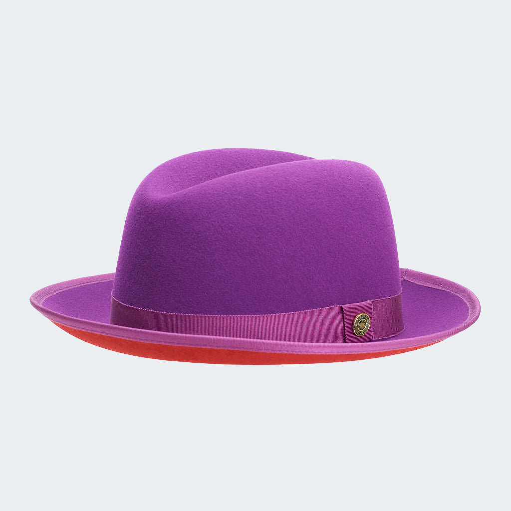 Classic Center-creased Fedora-King (Violet Purple)