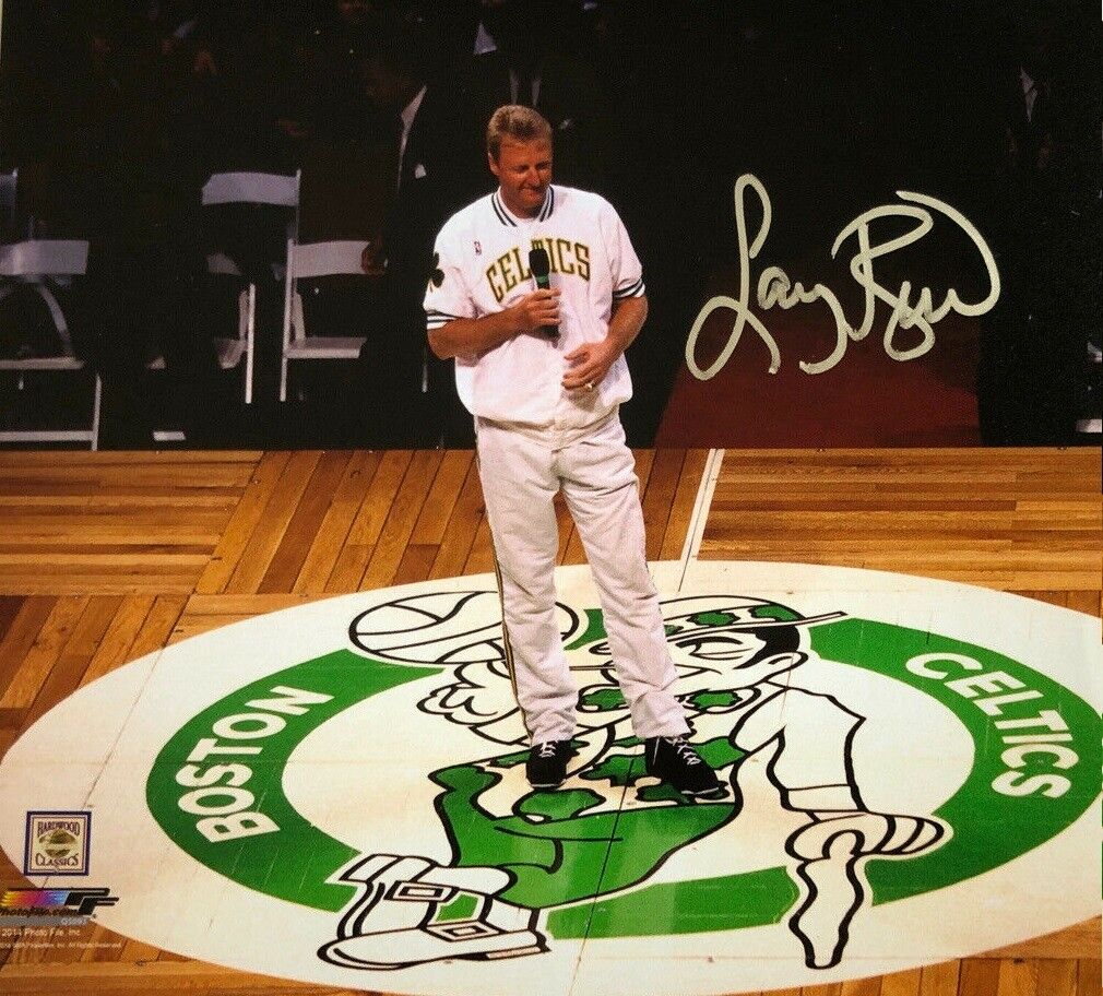 Larry Bird Autographed Signed 8x10 Photo Poster painting ( HOF Celtics ) REPRINT .