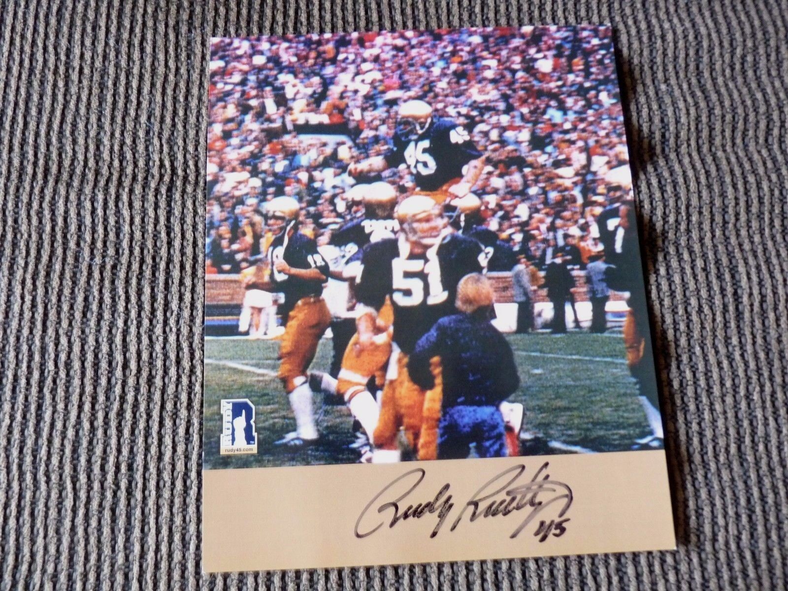 Rudy Ruettiger Notre Dame Football Signed Autographed 8x10 Photo Poster painting PSA Guaranteed