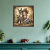 Diamond Painting-DIY Full Round Drill Girl Animal