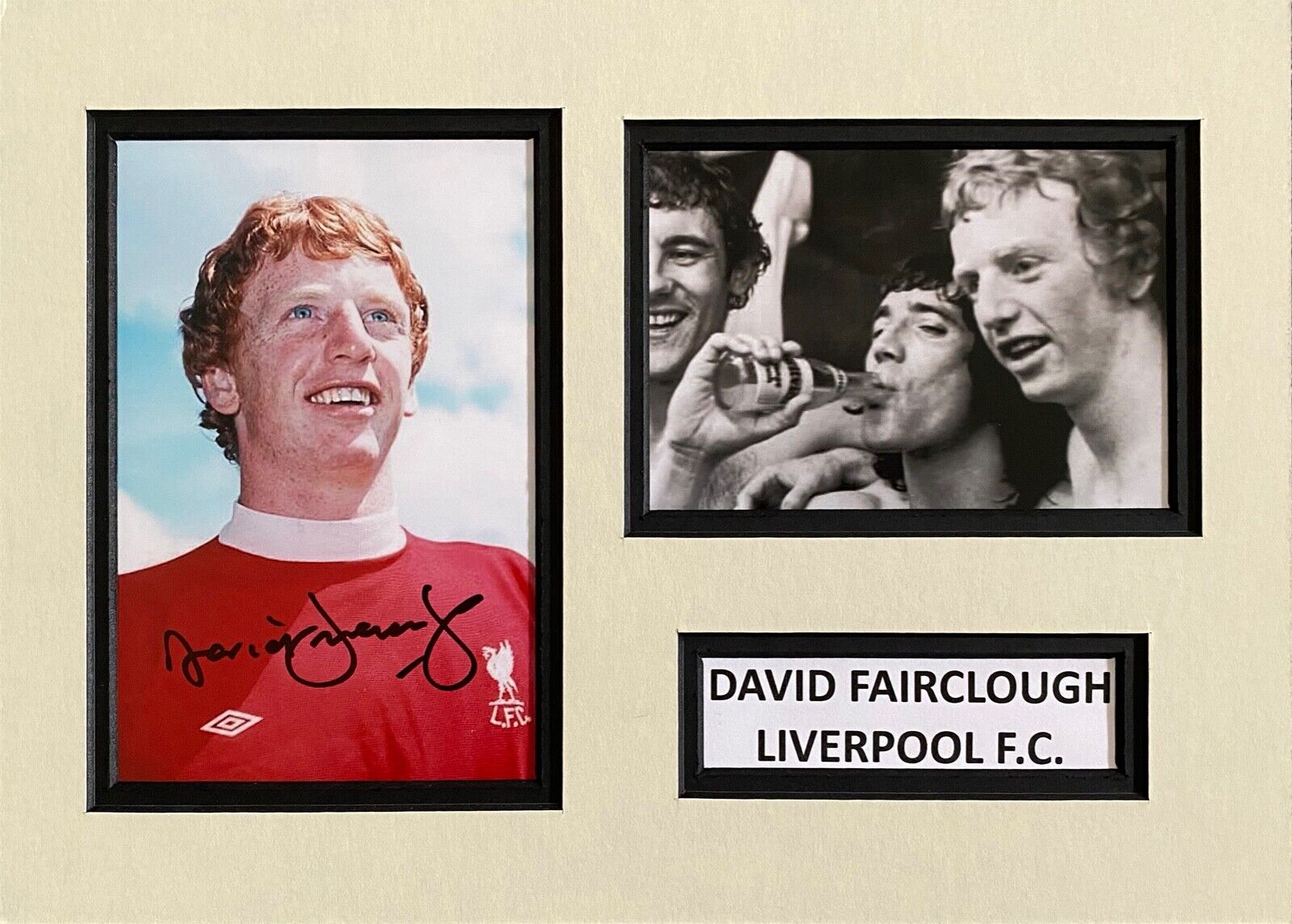 DAVID FAIRCLOUGH HAND SIGNED A4 MOUNT Photo Poster painting DISPLAY LIVERPOOL AUTOGRAPH 1