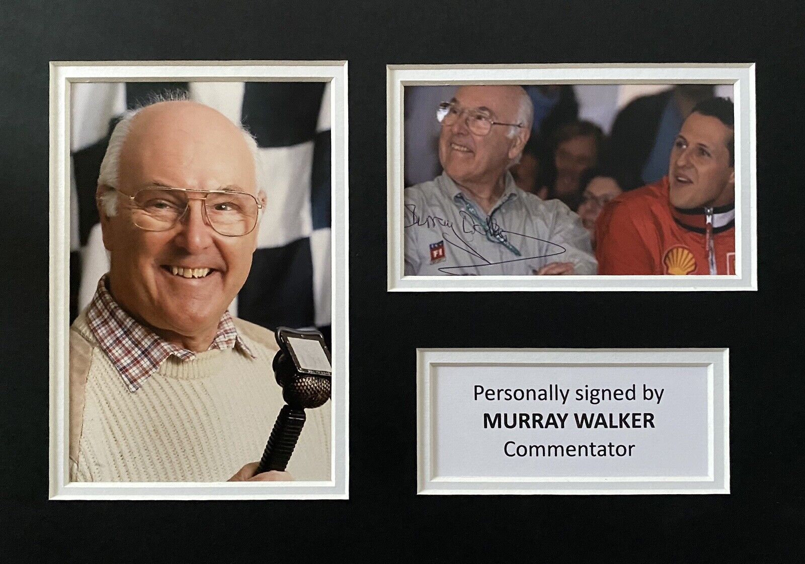 Murray Walker Genuine Hand Signed F1 / Formula One Photo Poster painting In A4 Mount Display