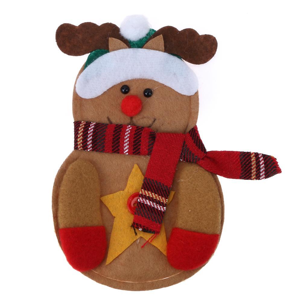 

2pc Christmas Snowman Cutlery Bags Dining Table Cutlery(Elk), 501 Original