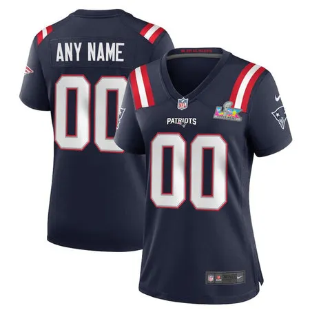 Women's New England Patriots Custom Navy Super Bowl LX Stitched Jersey