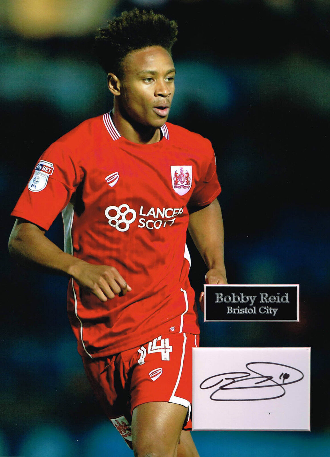 Bobby REID SIGNED Autograph 16x12 Photo Poster painting Mount AFTAL COA Bristol City FC