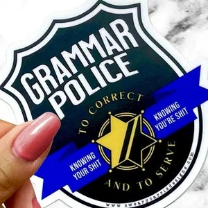 Pornhint funny grammar police stickers for cooler sticker trending stickers patrol badge hidden swear funnysticker to correct and to serve decal nsfw NSFW