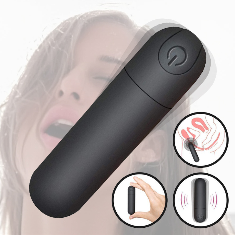 10 Modes Mini Bullet Vibrator Nipple Clitorals Stimulator Adult Sex Toys - Rose Toy