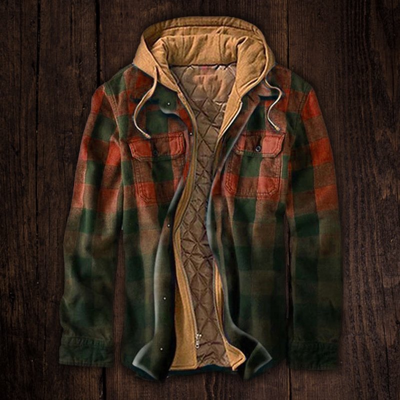 Check Hooded Jacket