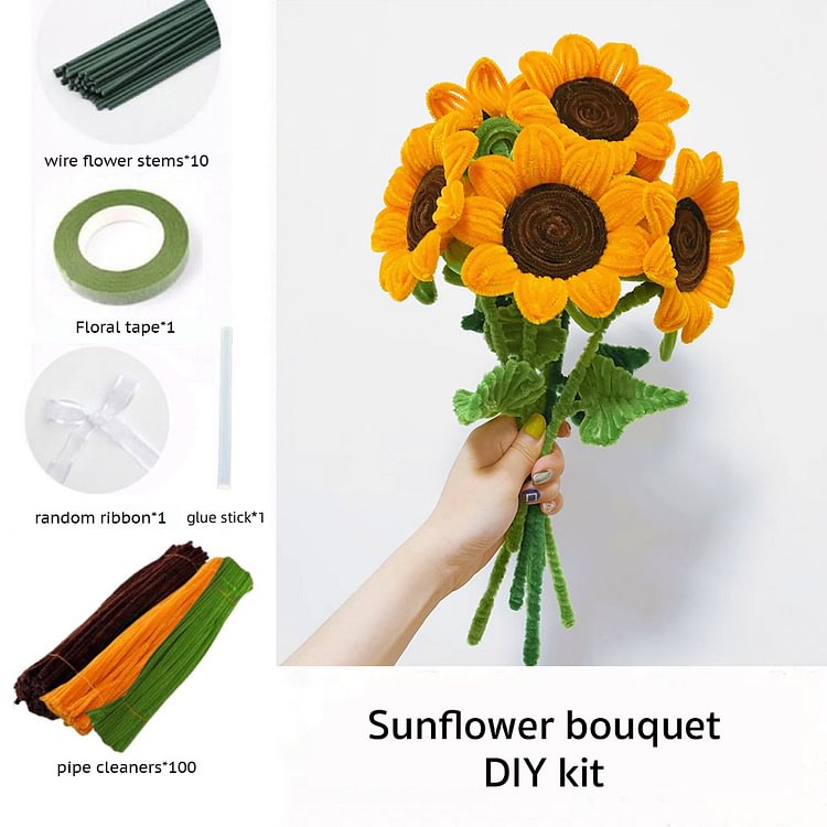 Pipe Cleaners DIY Kit Sunflower Bouquet
