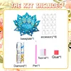 Kits de peinture en diamant maison Lotus avec porte-bougiers Kit de porte-bougeoir pour peinture en diamant Kit porte-bougeoir en diamants Peintures de chandeliers pour aromath&eacute;rapie et d&eacute;coration int&eacute;rieure