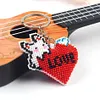 Buuny Love Beaded Counted Cross Stitch Ornament Kit Cross Stitch Bead Keychain 