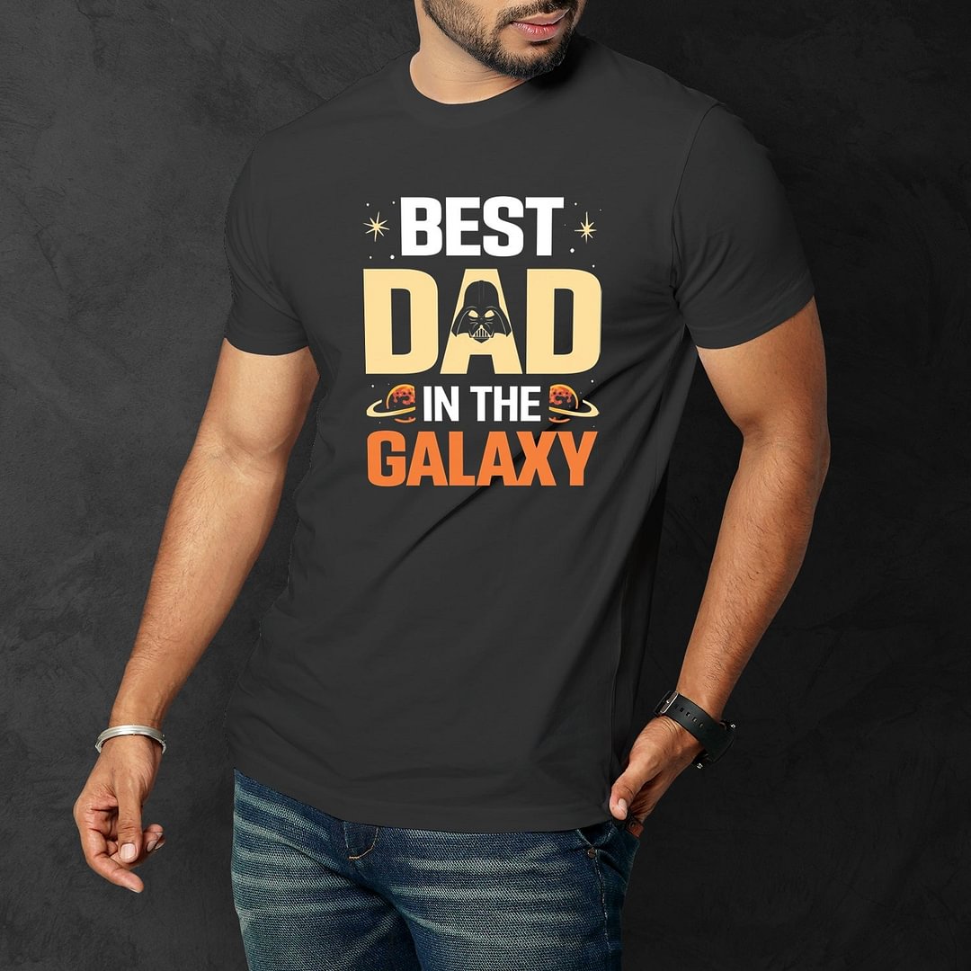 Funny Graphic Dad T-shirts Best Dad In The Universe Fathers Day spoof T-shirt