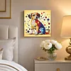 Framed Dog - DIY Button Art Painting Kit for Creativity DIY Pearl Dot Crafts for Gift Home Wall Decor 30*30CM