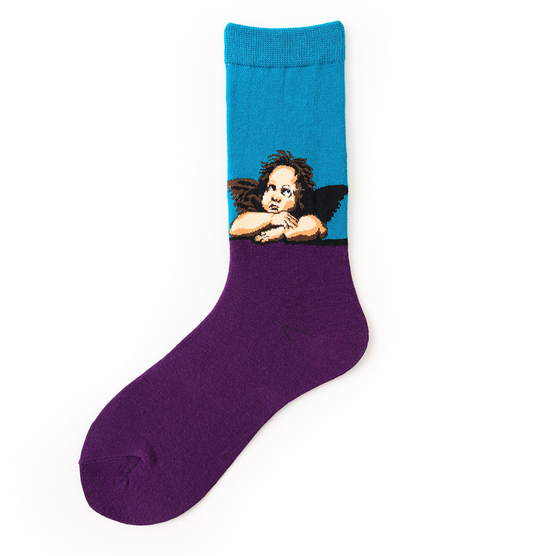 Funny oil painting in tube socks 012