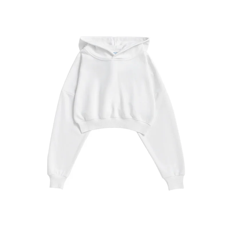 Casual Cropped Navel Short Sports Hoodie