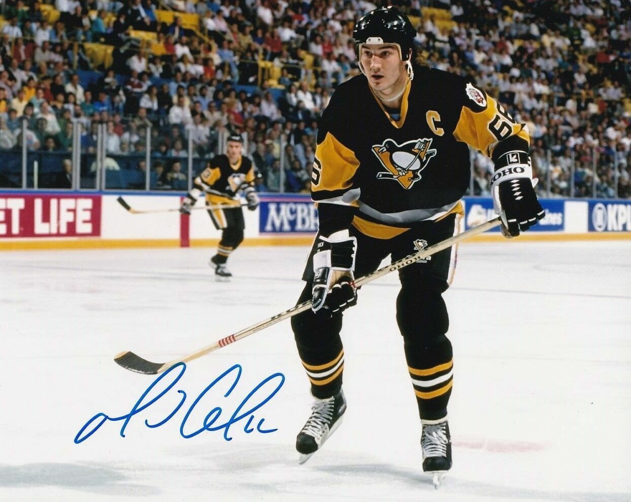 Mario Lemieux HOF Autographed Signed 8x10 Photo Poster painting Penguins REPRINT