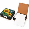 PU 5D Pearl Diamond Painting Kit Note Box DIY Diamond Art Notepad Box with 160 Sheets of Paper (Sunflower)