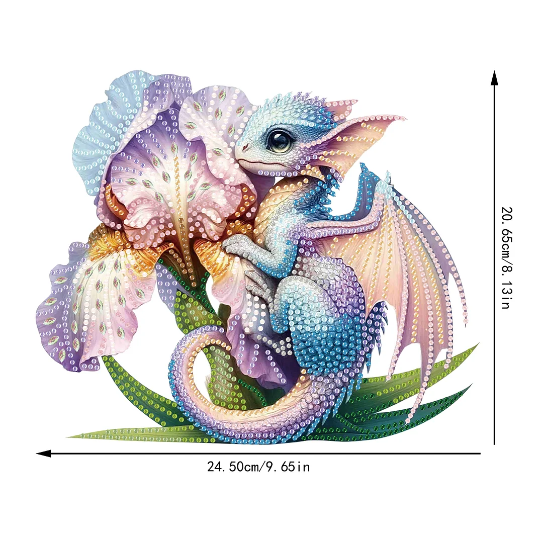 2D Flat Dinosaur DIY Acrylic Table Top Diamond Painting Ornament Kits for Adults