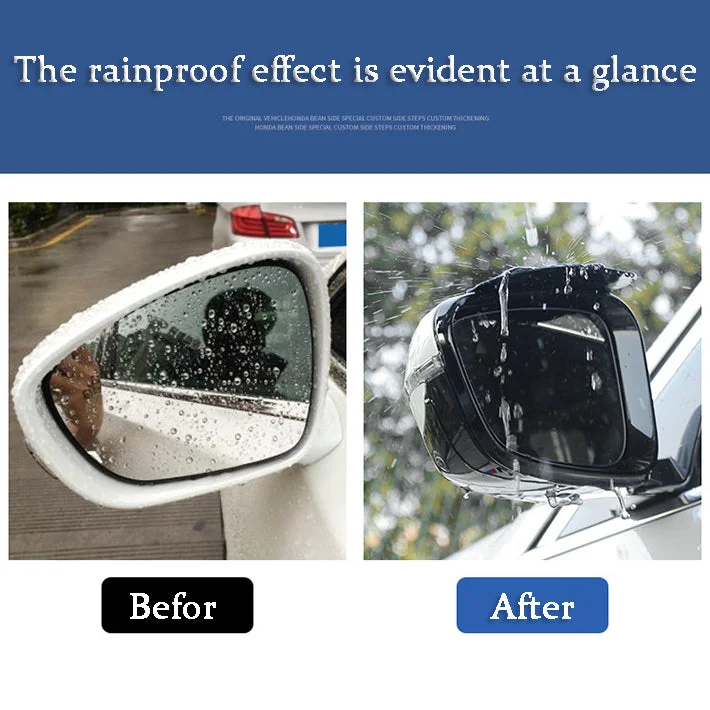 Car Reversing Mirror Rain Shield Reflective Rain Shield With Car Logo