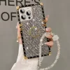 Mobile phone case with diamond crystal bracelet