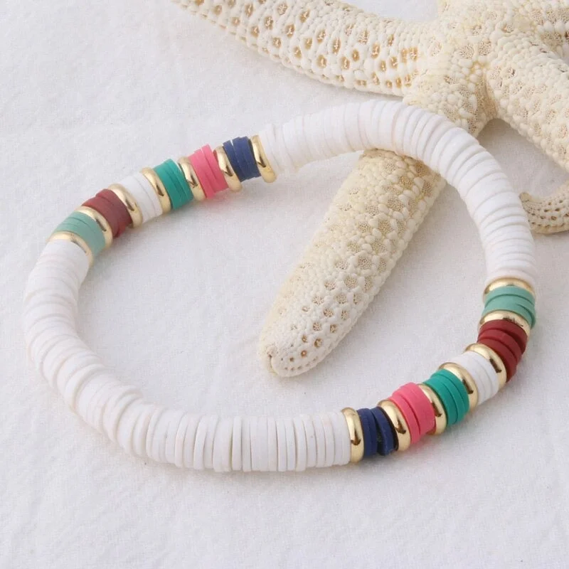 Multicolor Bohemian Summer Disc Beads Bracelets and Necklaces