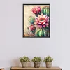 5D DIY Full Square Drill Diamond Painting Cactus Flower Home Decor Art 40x50cm