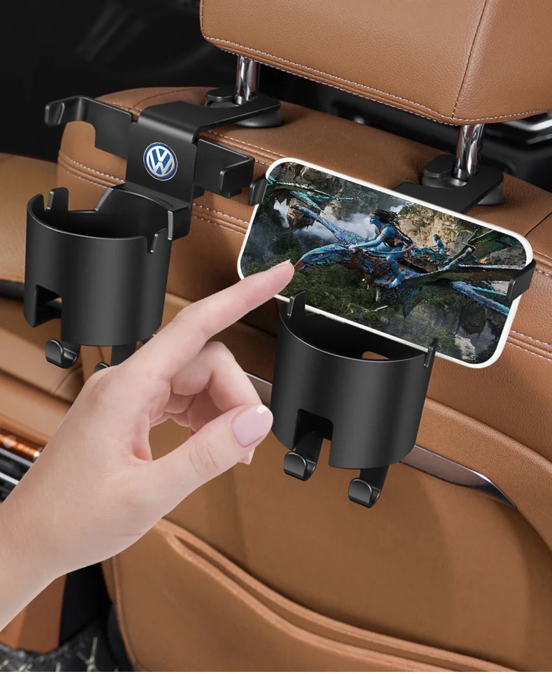 Multifunctional car built-in storage rack water cup holder mobile phone holder
