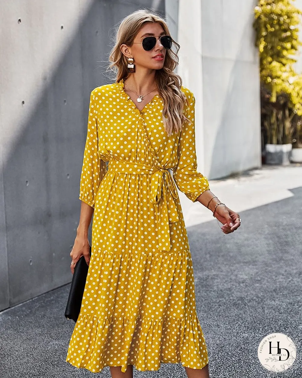 Women's Spring and Summer Classic Polka Dot Print Dress Women