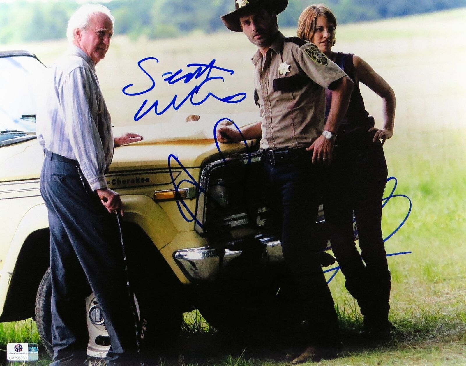 Andrew Lincoln Scott Wilson Lauren Cohan Signed 11X14 Photo Poster painting Walking Dead 796658