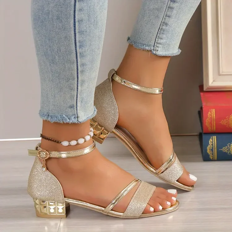 Women's Chunky Heel Low Heel Ankle Strap Sandals