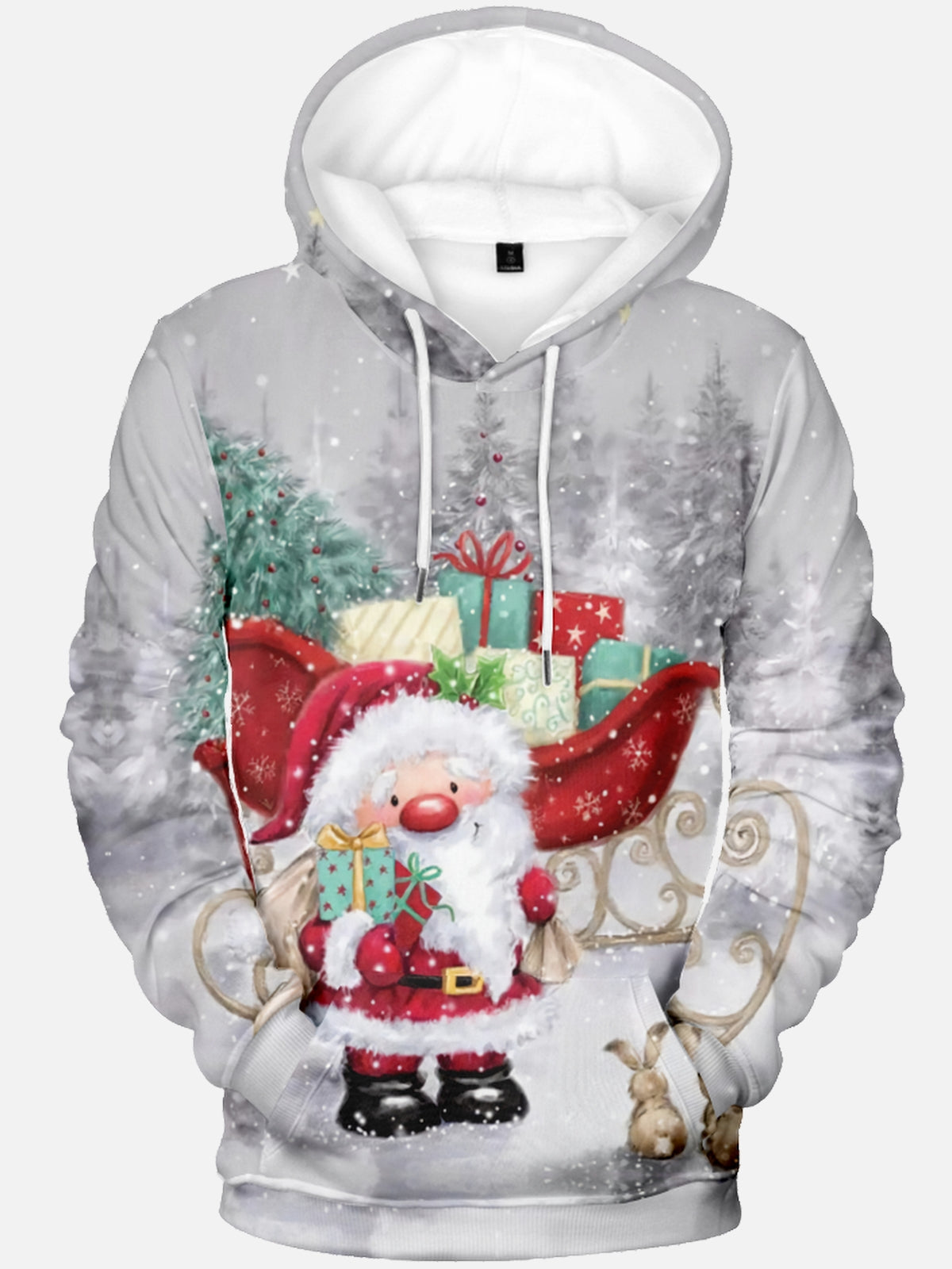 Men's Happy Christmas Collection Long Sleeve Hoodie PLUSCLOTHESMAN