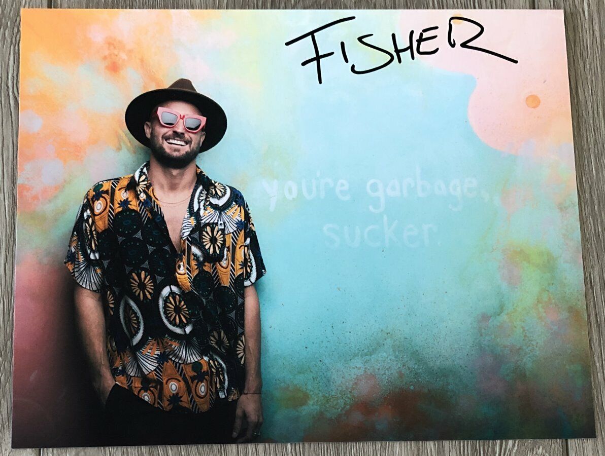 DJ FISHER SIGNED AUTOGRAPH LOSING IT YOU LITTLE BEAUTY 8x10 Photo Poster painting C wEXACT PROOF